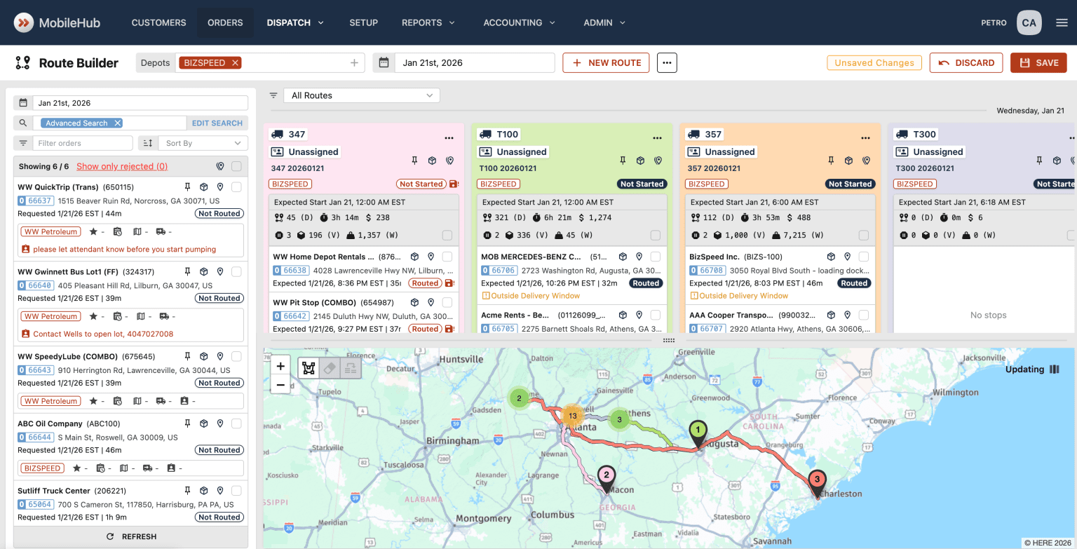 Dispatch and Route Optimization Software